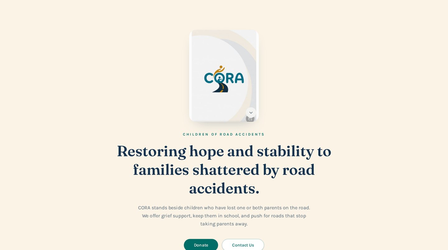 CORA Uganda website preview